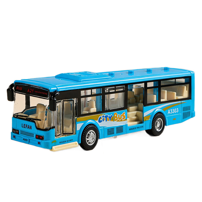 Directly Supplied from the Manufacturer, Pull-Back Bus and Public Transportation Bus Simulation Model Toys, Boxed Small Car Gifts, Children's Educational Toys - image 5