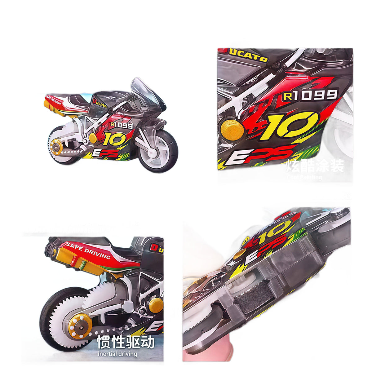 Spark Motorcycle Ultra-Cool Stunt Firestone Inertial Motorcycle Pull-Back Sliding Bike Mini Simulation Toy - image 5