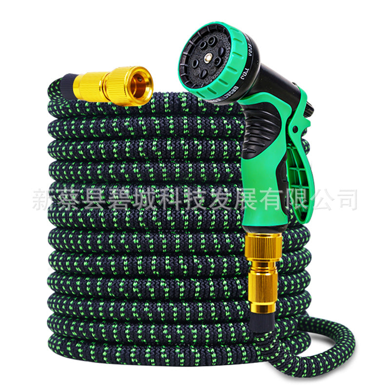 Expandable Hose Garden Water Pipe High-Pressure Water Gun Car Wash Hose Black and Green Dual-Color Car Wash Gun for Home Use - image 5