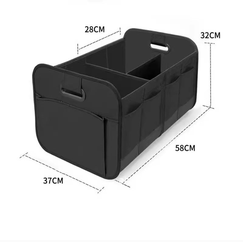 Cross-Border Multifunctional Oxford Cloth Car Storage Box, Foldable Trunk Storage Box, Divided and Reinforced Storage Box - image 5