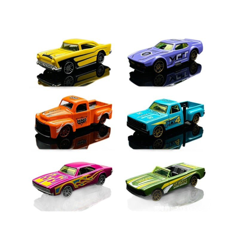 Alloy Car Model Children's Toy Car Sliding Off-Road Vehicle Retro Car Acrylic Portable Gift Box Set - image 5