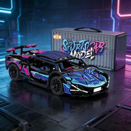 Compatible with Building Blocks, Remote Control Toys, Building Block Cars, Assembled Supercars, Children's Toy Cars, Racing Car Models, Cross-Border Small Particles - image 2