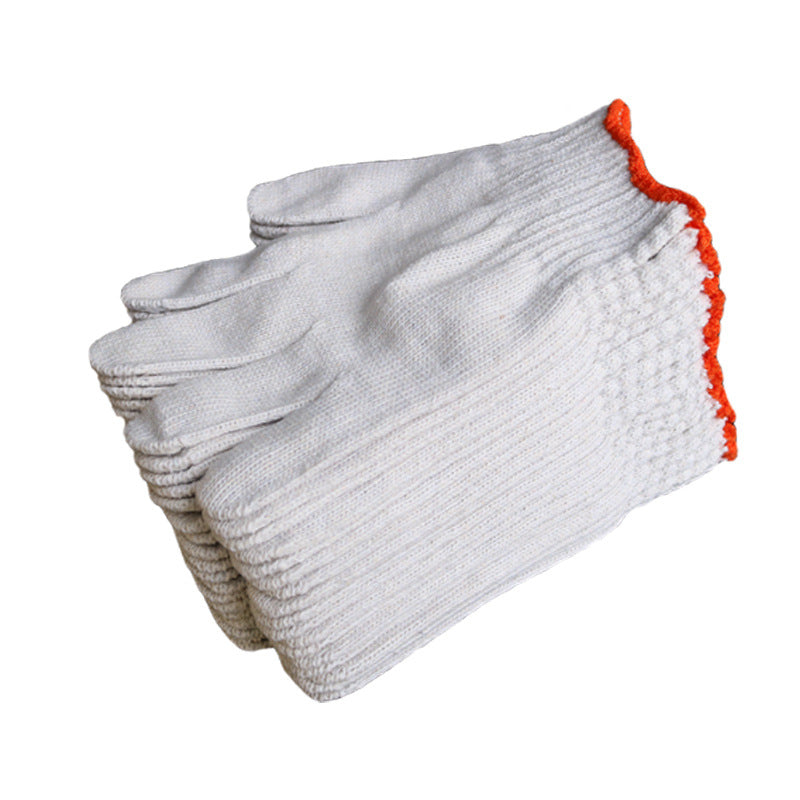 Wholesale Labor Protection Cotton Gloves, Wear-Resistant, Thickened, White, Red and Black, Non-Slip, for Car Repair Work, Labor Protection Cotton Gloves - image 5