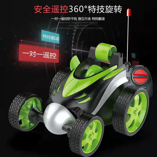 Electric Remote Control Dump Truck Stunt Car Toy, Rolling Stunt Double-Sided Car, Children's Street Stall Model Car, Remote Control Stunt - image 2