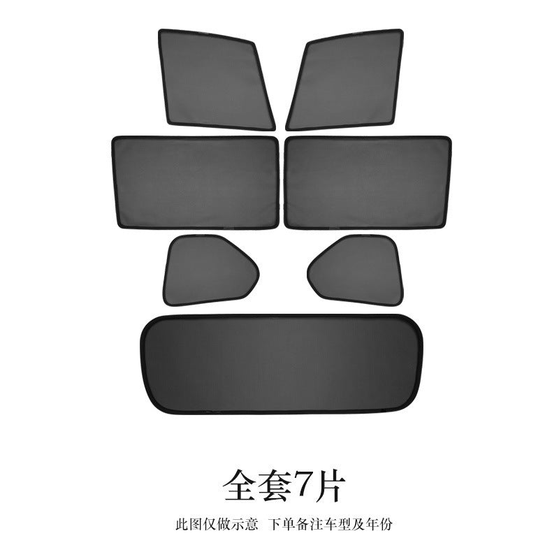 Double-layer magnetic sunshade, sun protection and heat insulation, dense mesh blackout car window sunshade, specially designed for specific vehicles - image 5
