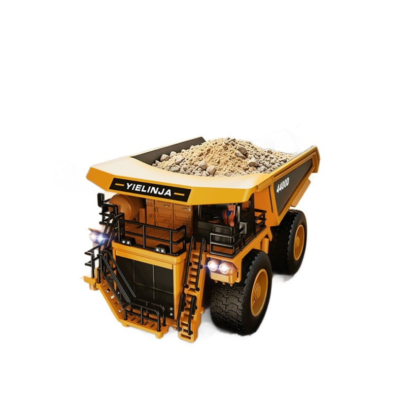 Cross-border wholesale remote control toy for boys, simulated excavator dump truck, 17-channel alloy construction vehicle, children's toy car - image 5