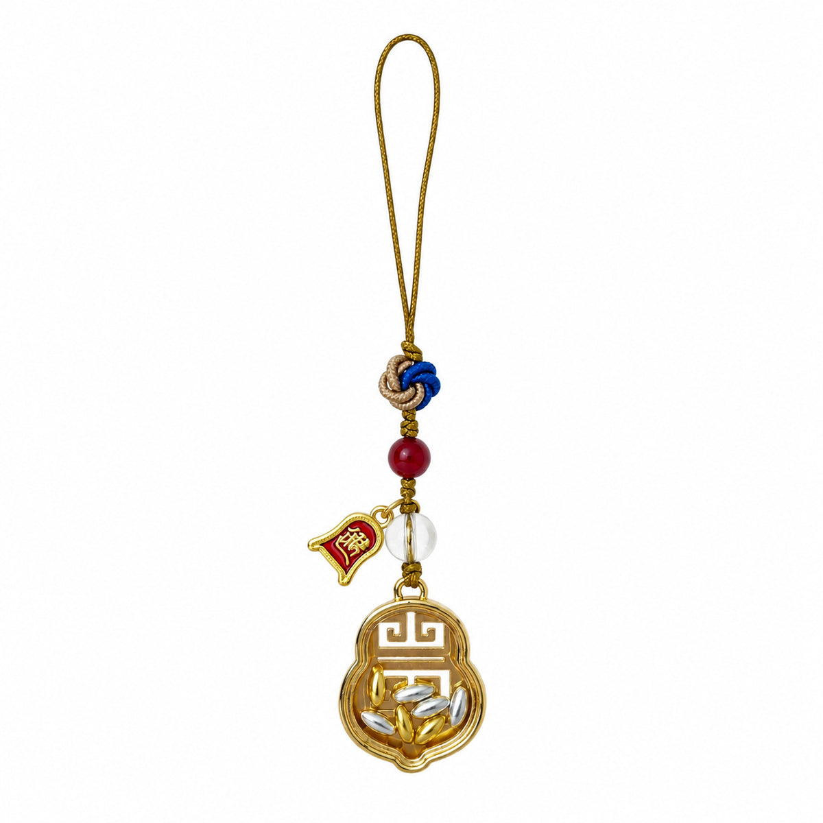 【Handmade Weaving】New Chinese Style Seven-Grain Rice Ornament for Pocket Decoration, Seven-Grain Rice Car Key Fortune Pendant - image 5