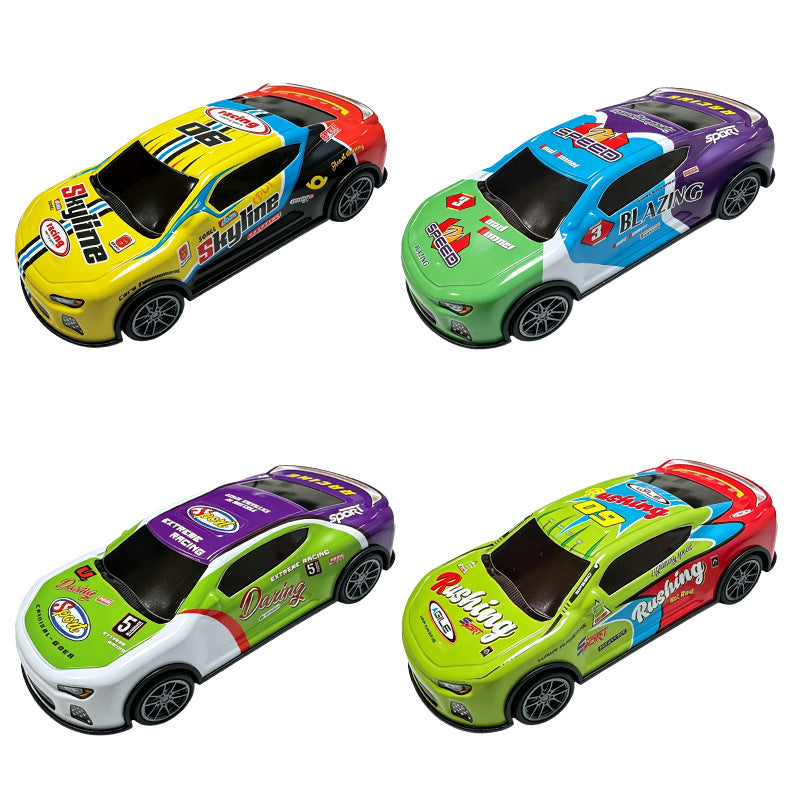 Cross-border four-way drift high-speed rally racing car, alloy graffiti tinplate electric remote control car, children's toy car model - image 5