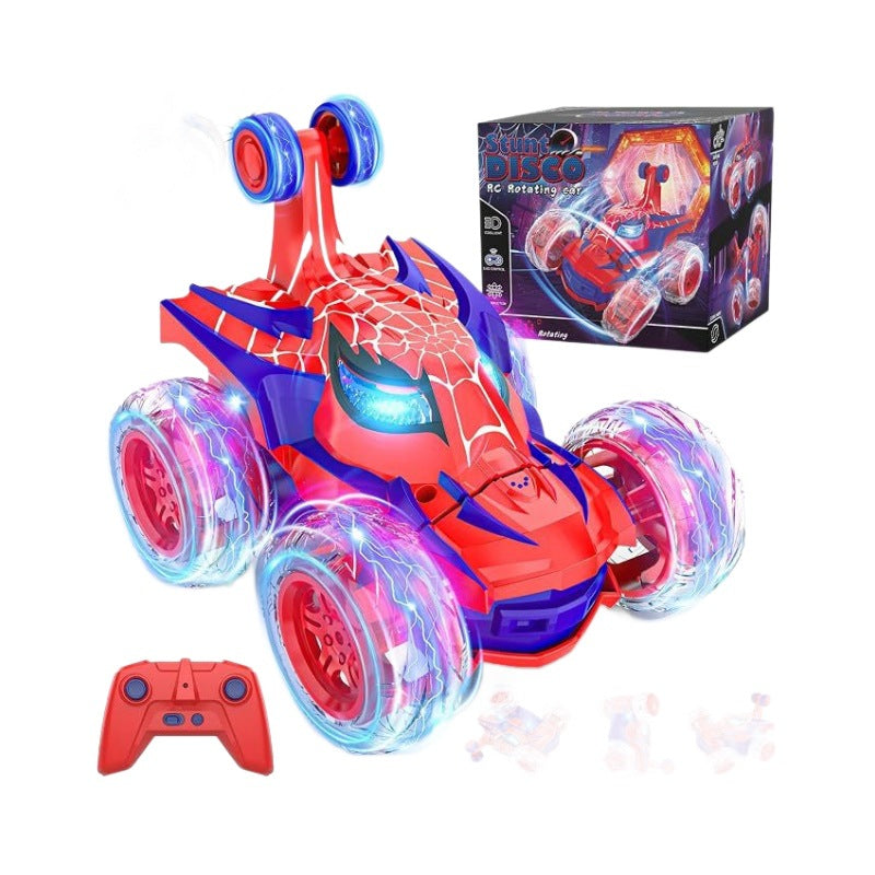 Cross-border best-selling children's stunt remote control car, 360-degree rotating off-road 2.4G light-up flip car toy wholesale - image 5