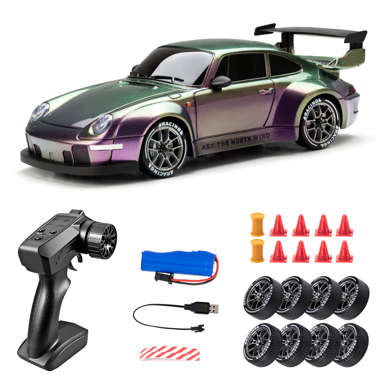 1:24 RC remote control car four-wheel drive high-speed drift racing car for boys 2.4G remote control car toy cross-border wholesale - image 5