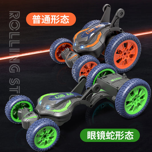 Remote control off-road vehicle, dump truck, double-sided stunt car, light-up, transforming, drifting, remote control car, climbing toy for children - image 2