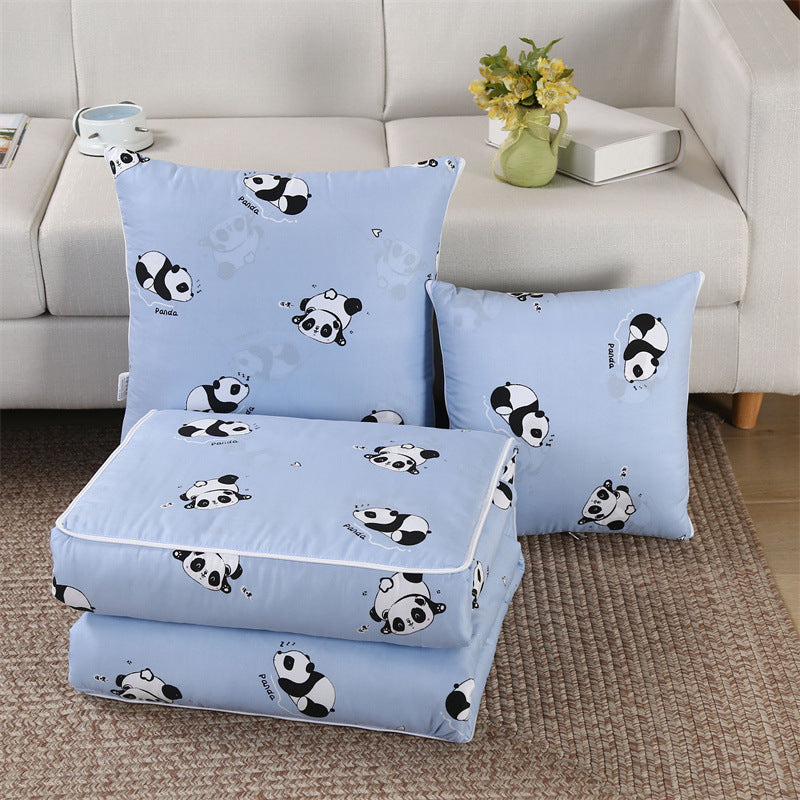 Pillow quilt wholesale company logo folding car quilt dual-purpose lunch break quilt office air conditioning quilt bedside cushion - image 5