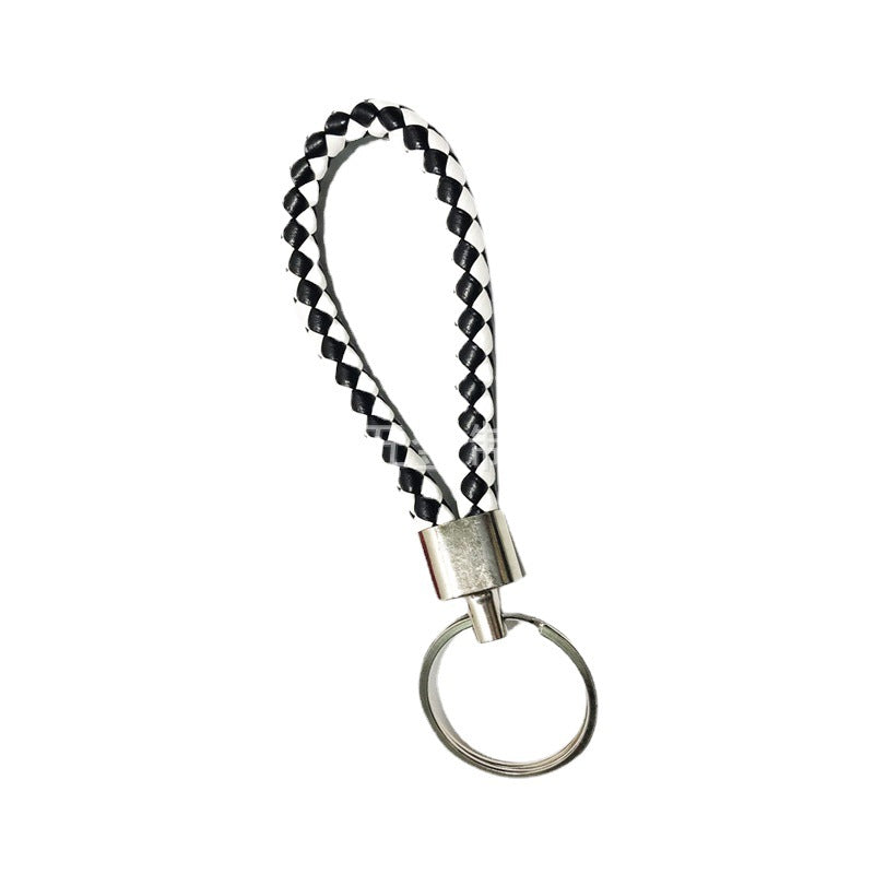 Leather rope keychain woven Keychain Car pendant leather key ring accessories couple bag accessories wholesale - image 5