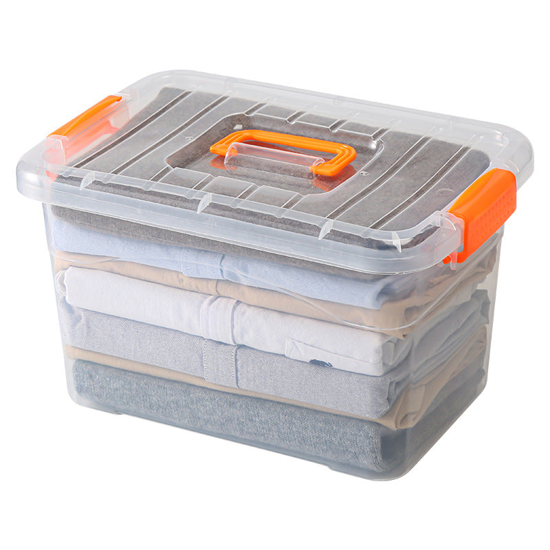 Plastic storage box desktop transparent storage box with portable snacks storage box car storage box toy storage box - image 5
