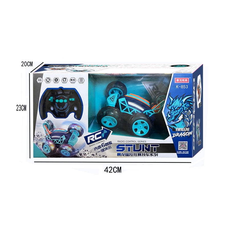 Remote control tipper stunt car toy light music Children's remote control car fall 360 degree stunt roll rechargeable - image 5
