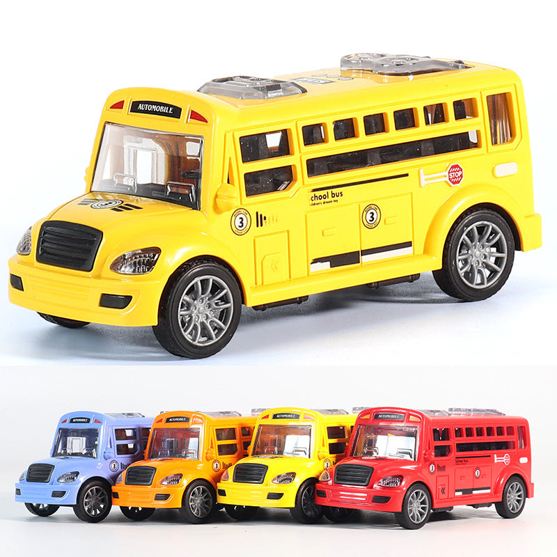 Children's Toys Little Boy Inertia Toy Car Model Cartoon Bus Car Stall Toys Supermarket Gifts Wholesale - image 5