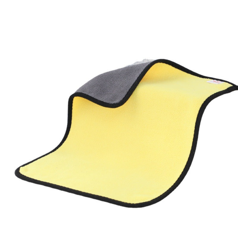 Wholesale Two-Color Double-Sided Car Wash Towel Coral Fleece Car Cleaning Microfiber Cloth Thickened Absorbent Cleaning Towel - image 5
