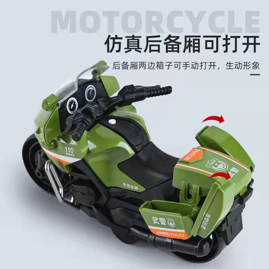 Cross-Border Children's Toy Car Inertia Motorcycle Simulation Model Pull-Back Car Boy Girl Car Toy Gift - image 2