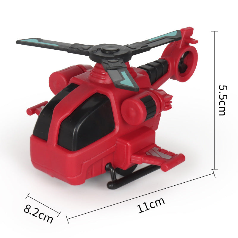 Cross-Border Children's Toys Bus Helicopter Motorcycle Plastic Car Wholesale Kindergarten Cartoon Gifts - image 5