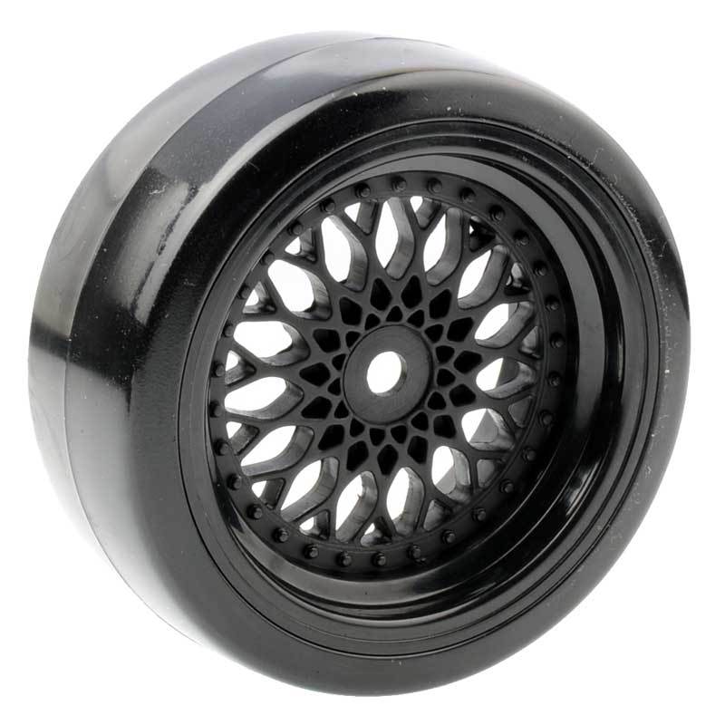 RC model 1:10 remote control car drift tire bald head hard tire RV flat car drift 94123 nylon wheels - image 5