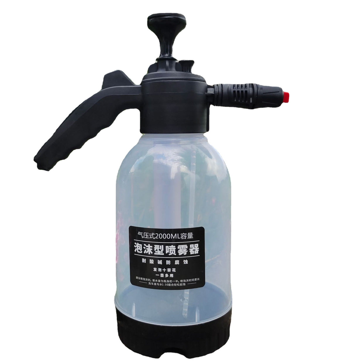 Foam watering can 2 liters manual air pressure car wash kettle watering can dual-purpose hand-held sprayer home gardening batch foaming - image 5