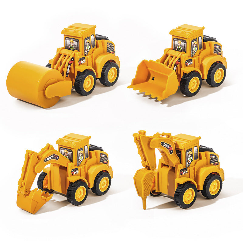 Douyin's Same Children's Inertia Car Pull-Back Toy Engineering Vehicle Excavator Baby Educational Toy Car Wholesale - image 5