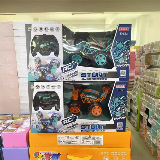 Remote control flip stunt car toy light music Children's remote control car drop-resistant 360 Degrees Stunt flip rechargeable - image 2