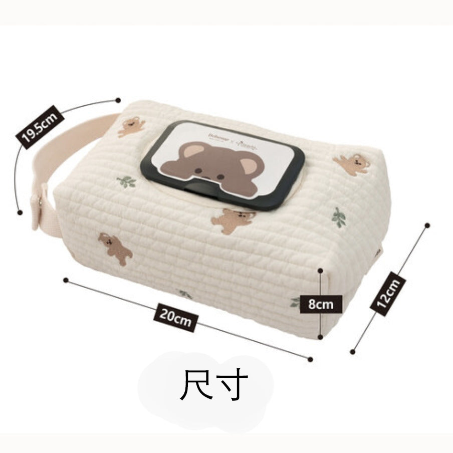 Ins-style Large Capacity Removable Tissue Bag Car Tissue Box Hanging Baby Car Wipe Bag Storage Bag - image 5