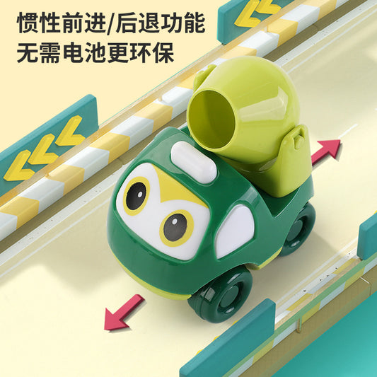 Cute Engineering Vehicle Car Cartoon Inertia Pull-Back Car Toy Children's Baby Kindergarten Gift Street Stall Wholesale - image 2