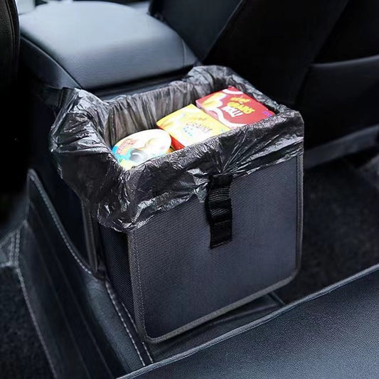 Car trash can storage net pocket hanging trash can rear seat storage box waterproof trash can storage bag - image 2