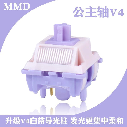 Hifi Mahjong Sound Princess Axis V4 Customized Linear Switches Full Key Hot-Swappable Office Typing Keyboard That Doesn'T Tire Your Hands - image 2