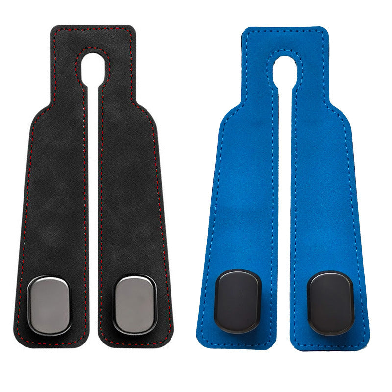 Car Hook Foil Leather Car Seat Hook Head Car Rear Headrest Storage Metal Small Hook - image 5
