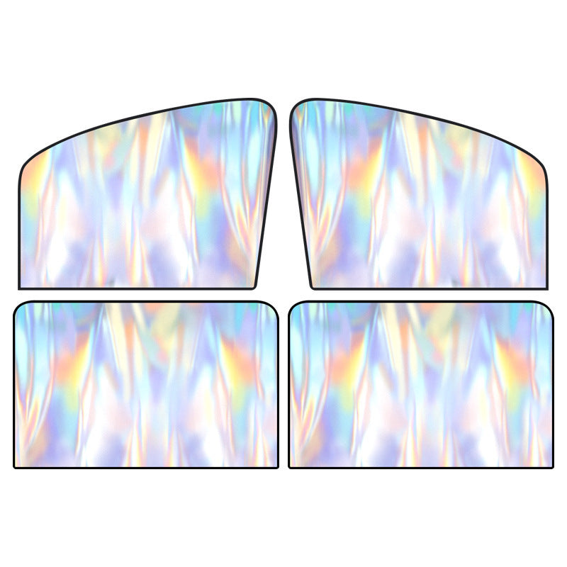 New Laser-Colored Magnetic Car Sunshade Curtain, Opaque Titanium Silver Magnetic Sunshade for Car Side Windows - image 5