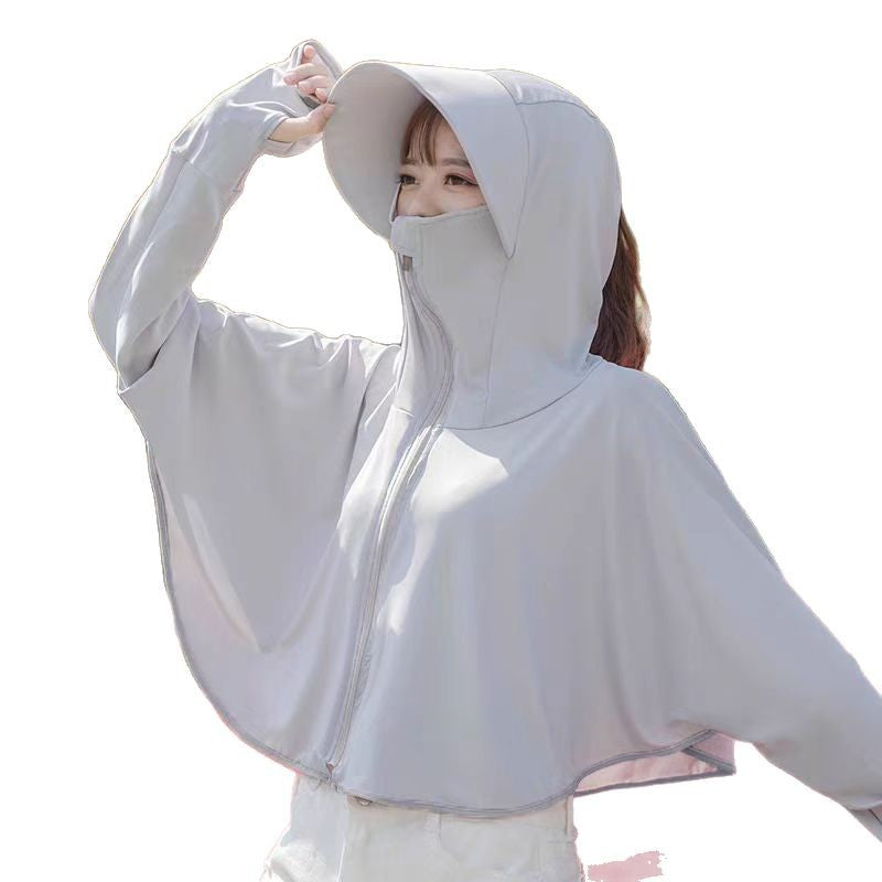 Women's 2025 New Summer Ice Silk Jacket Sunscreen Cardigan Cycling Electric Car UV Protection - image 5