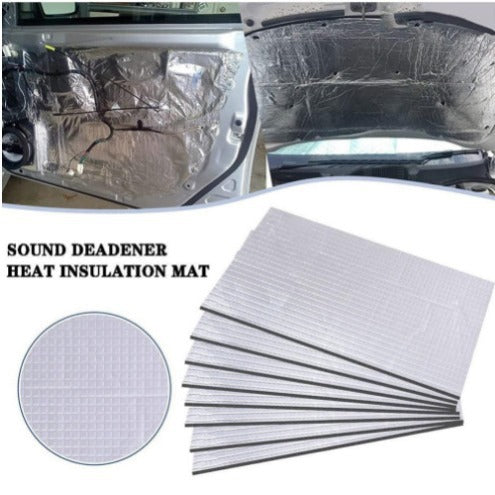 Checkered Pattern 250*180mm Car Soundproofing Cotton Soundproofing Mat Shock-Absorbing Mat Heat Insulation Aluminum Foil Rubber Plastic Cotton Cross-Border Hot Sale - image 2