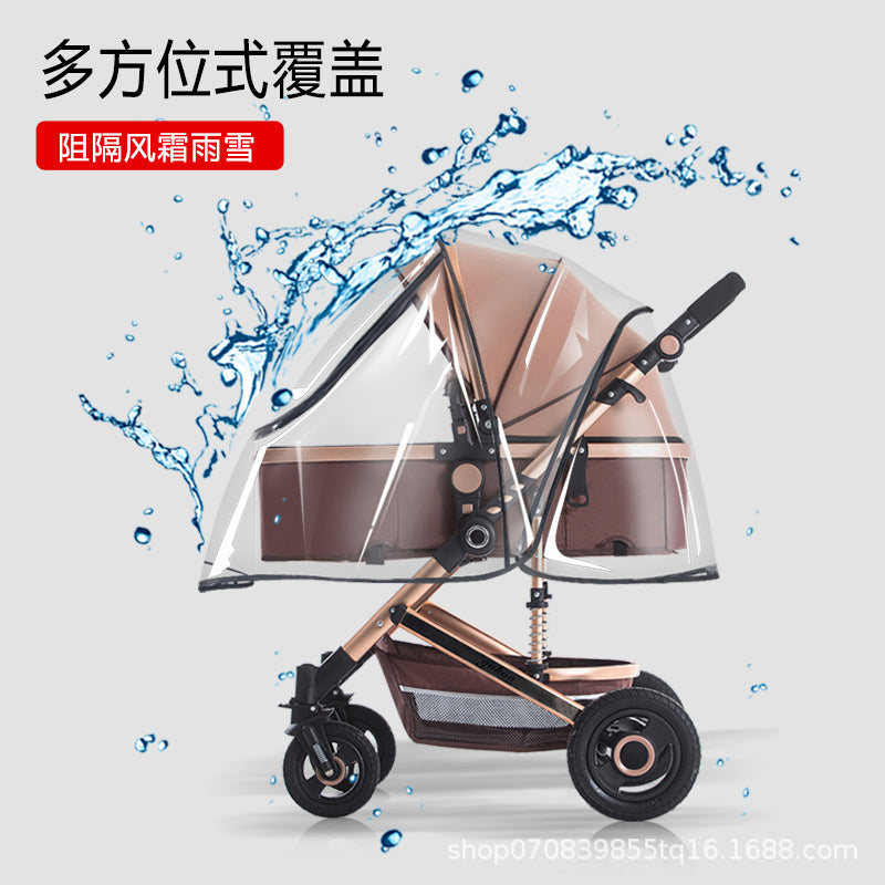 Universal baby carriage rain cover children's car windshield baby stroller umbrella car rain cover stroller protective cover raincoat - image 5