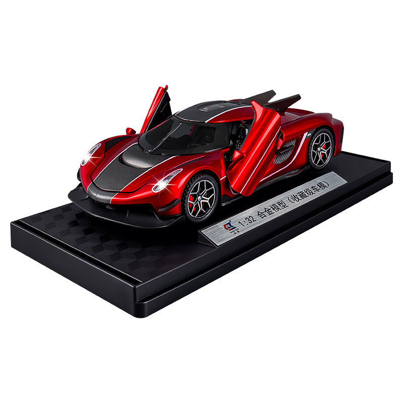 Alloy Toy Car with Opening Doors, Sound and Light, Realistic Sports Car and Pickup Truck Model, High-End 1:32 Scale Car Model - image 5