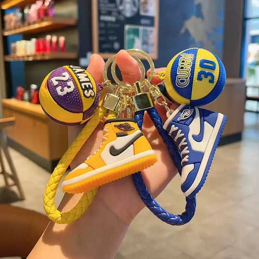 Silicone Aj Basketball Shoe Keychain Stereo Shoe Mold Nba Basketball Car Key Chain Backpack Pendant Exquisite Gift - image 2