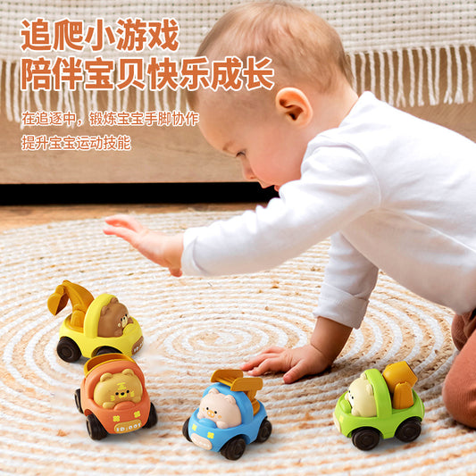 Children's Inertia Toy Car Baby 1 to 3 Years Old Pull-Back Engineering Car 6-Month-Old Baby Puzzle Boy and Girl - image 2