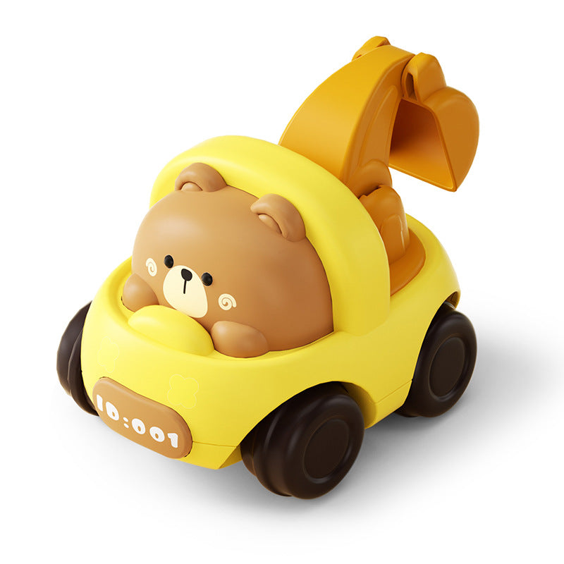 Children's Inertia Toy Car Baby 1 to 3 Years Old Pull-Back Engineering Car 6-Month-Old Baby Puzzle Boy and Girl - image 5