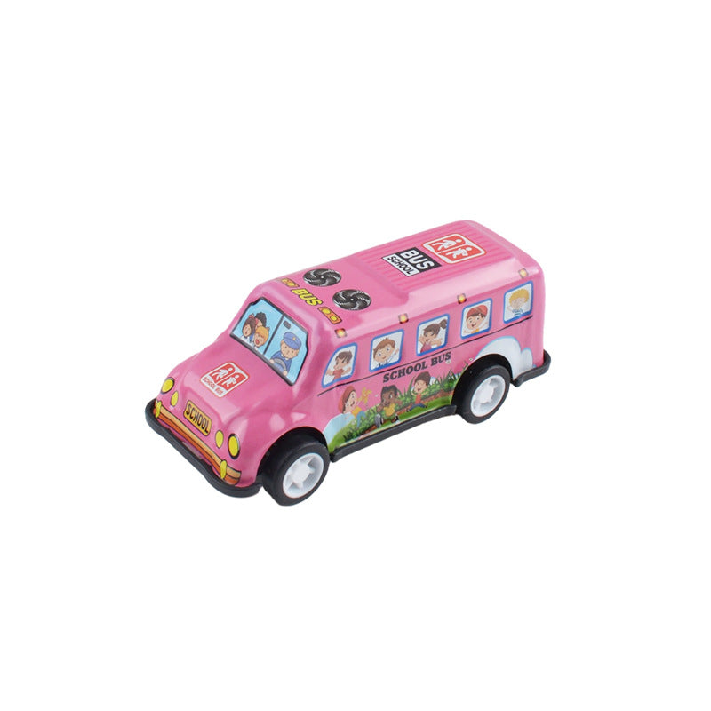 Wholesale Popular Alloy Car Tin Bus School Bus Children's Toys Simulation Model Ornaments Bulk Pull-Back Cars - image 5
