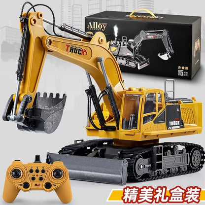 Cross-Border Children's Six-Way Alloy Remote Control Excavator Dump Bulldozer Dump Truck Simulation Engineering Vehicle Boy Toy Forklift - image 2