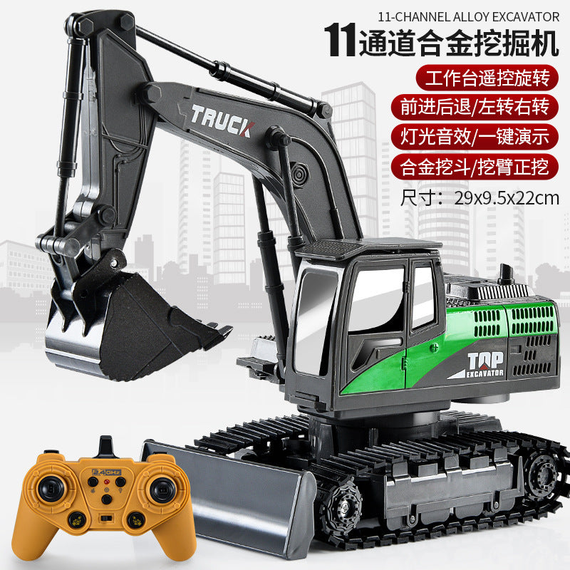 Cross-Border Children's Six-Way Alloy Remote Control Excavator Dump Bulldozer Dump Truck Simulation Engineering Vehicle Boy Toy Forklift - image 3