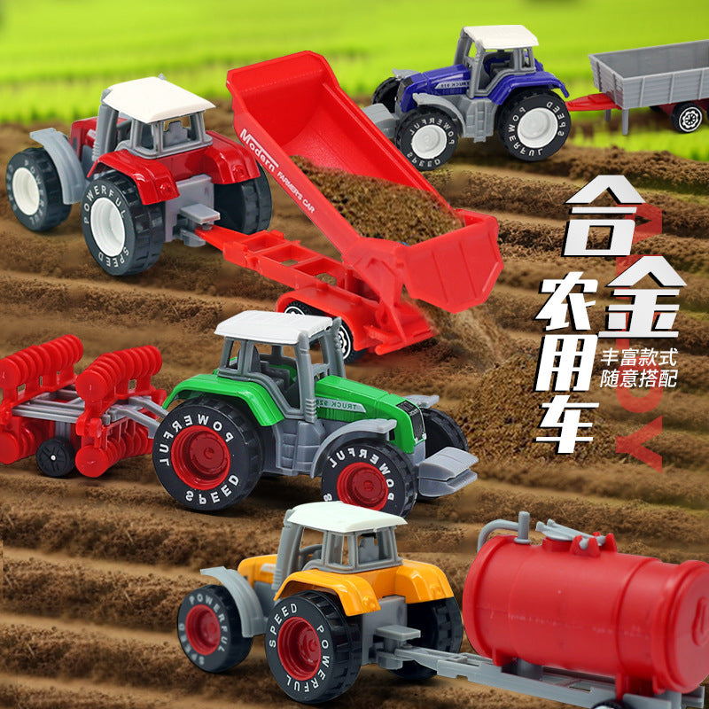 Children's Pull-Back Alloy Construction Farmer's Vehicle Pull-Back Alloy Model Construction Vehicle Toy Car for Babies - image 2