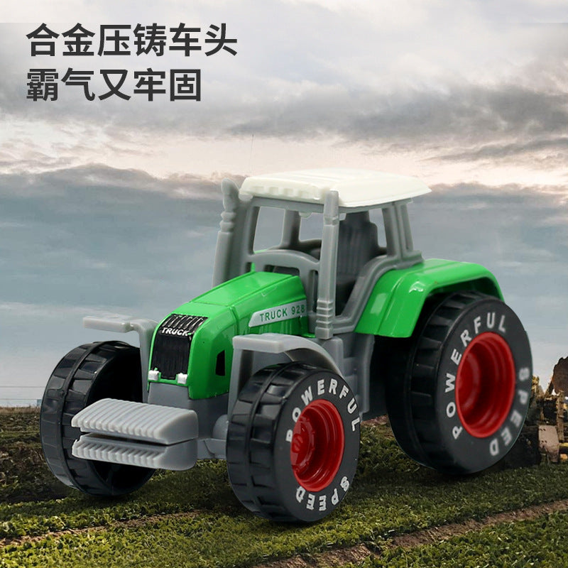 Children's Pull-Back Alloy Construction Farmer's Vehicle Pull-Back Alloy Model Construction Vehicle Toy Car for Babies - image 3