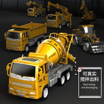 Children's Construction Vehicle Toy Set, Birthday Gift for Boys, Small Cars for Ages 3 to 6, Dump Truck, Mixer, Bulldozer, Excavator - image 3
