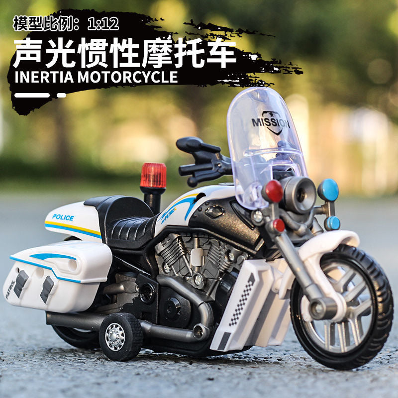 Baby's Simulated Sound and Light Inertial Motorcycle Model with Lighting and Sound Effects Toy Car for 3-Year-Old Boys, Children's Toy Gift - image 2
