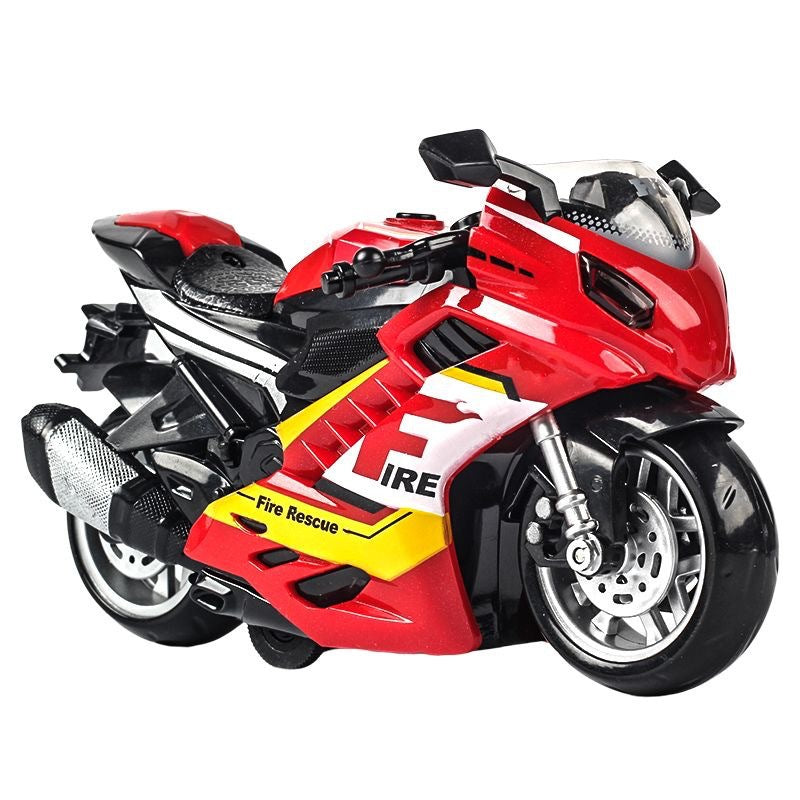 Baby's Simulated Sound and Light Inertial Motorcycle Model with Lighting and Sound Effects Toy Car for 3-Year-Old Boys, Children's Toy Gift - image 5