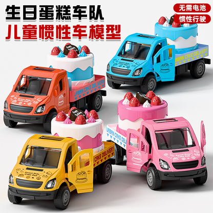 Dropshipping Popular Children's Toys for Boys, Realistic Inertia Toy Car Models, Cake Decorations, Small Cars, Street Stall Toys - image 1