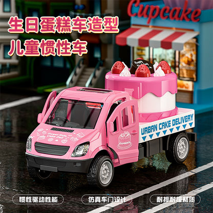 Dropshipping Popular Children's Toys for Boys, Realistic Inertia Toy Car Models, Cake Decorations, Small Cars, Street Stall Toys - image 2